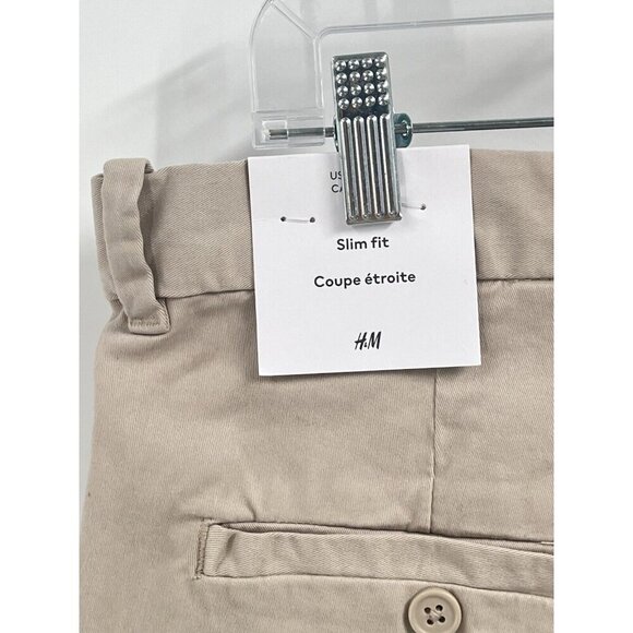 H&M Mens Slim Fit Chino Pants Sz 33 x 32 NWT - Picture 4 of 7